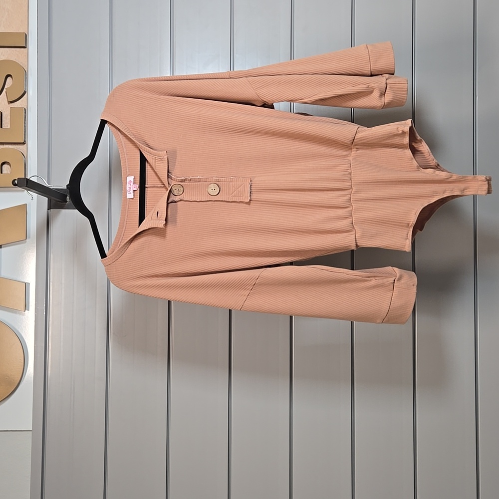 Pink Lily Slouchy Ribbed Bodysuit